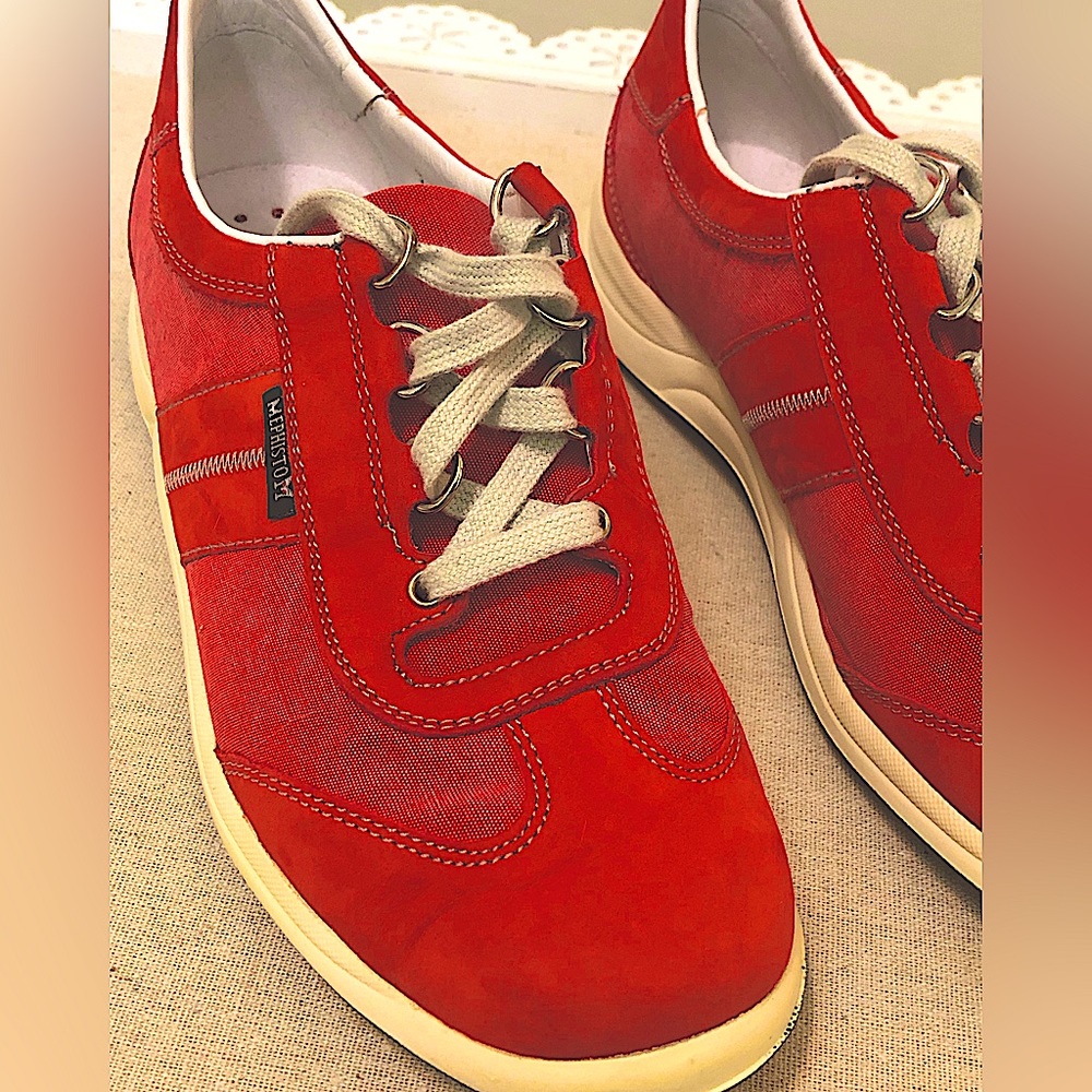 Mephisto Allrounder Sneakers, Red Nubuck and Cotton Canvas. Woman’s Size 8 - Picture 12 of 12